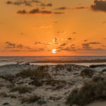 Fotografía de una puesta de sol en Cotillo, Fuerteventura, capturada por David Báez