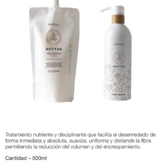 Mascarilla Actyva Disciplina de 500 ml para el cuidado del cabello